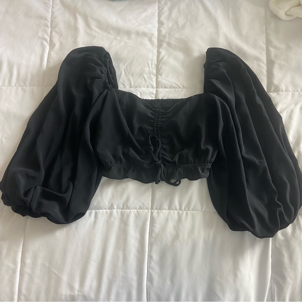Show Me Your Mumu Black Crop Top, Medium